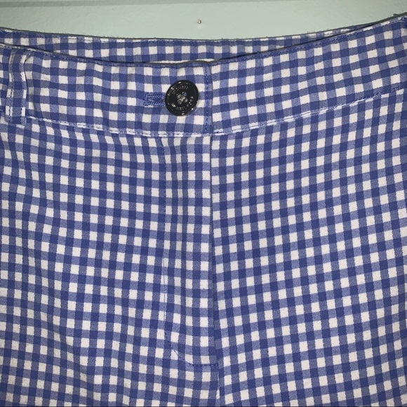 MICHAEL Michael Kors size 12 gingham blue and white cropped pants - Picture 3 of 14